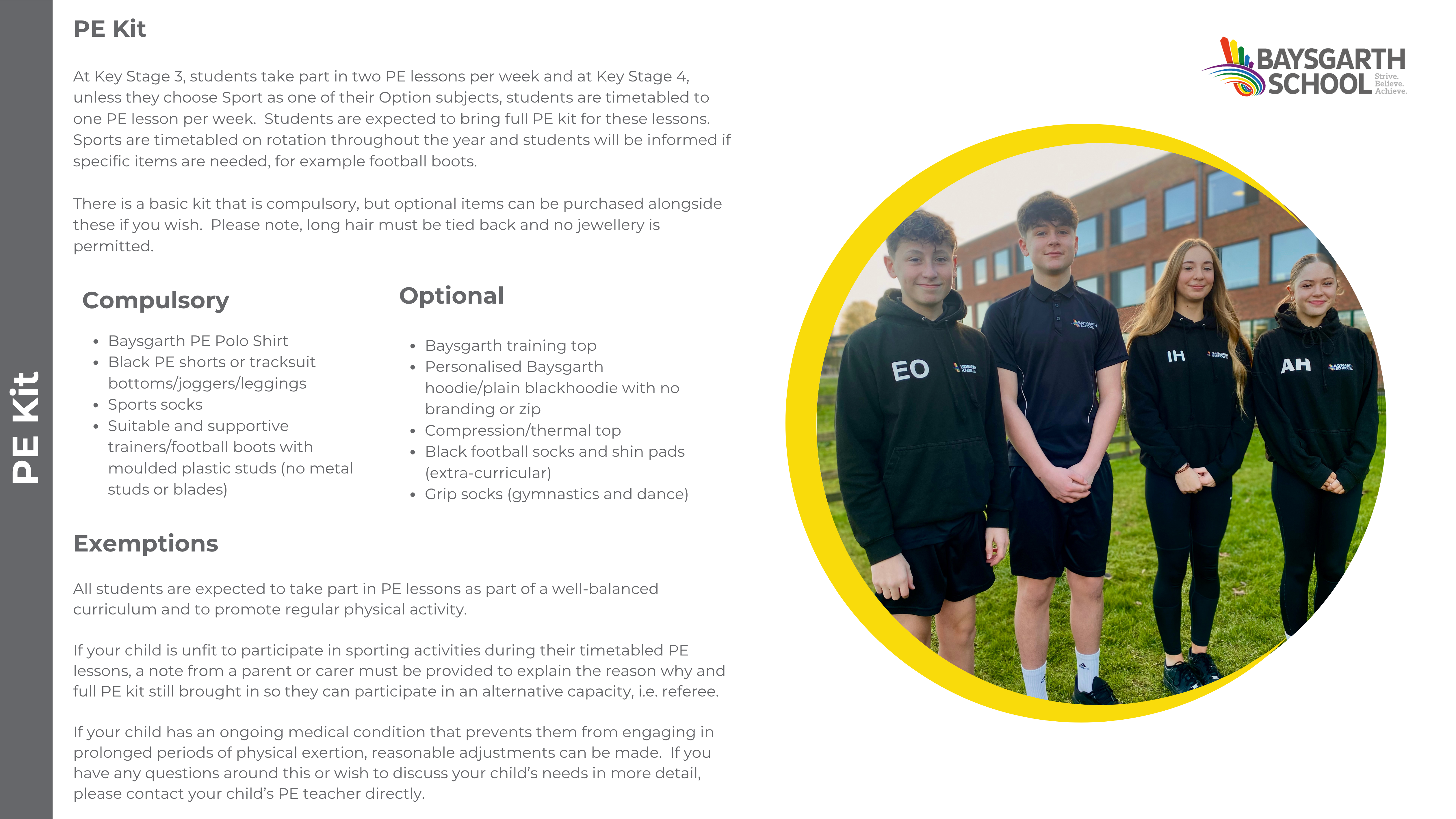 PE Uniform Summary
